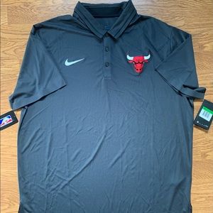 Nike Mens Chicago Bulls Dri Fit Golf Polo Size XL
